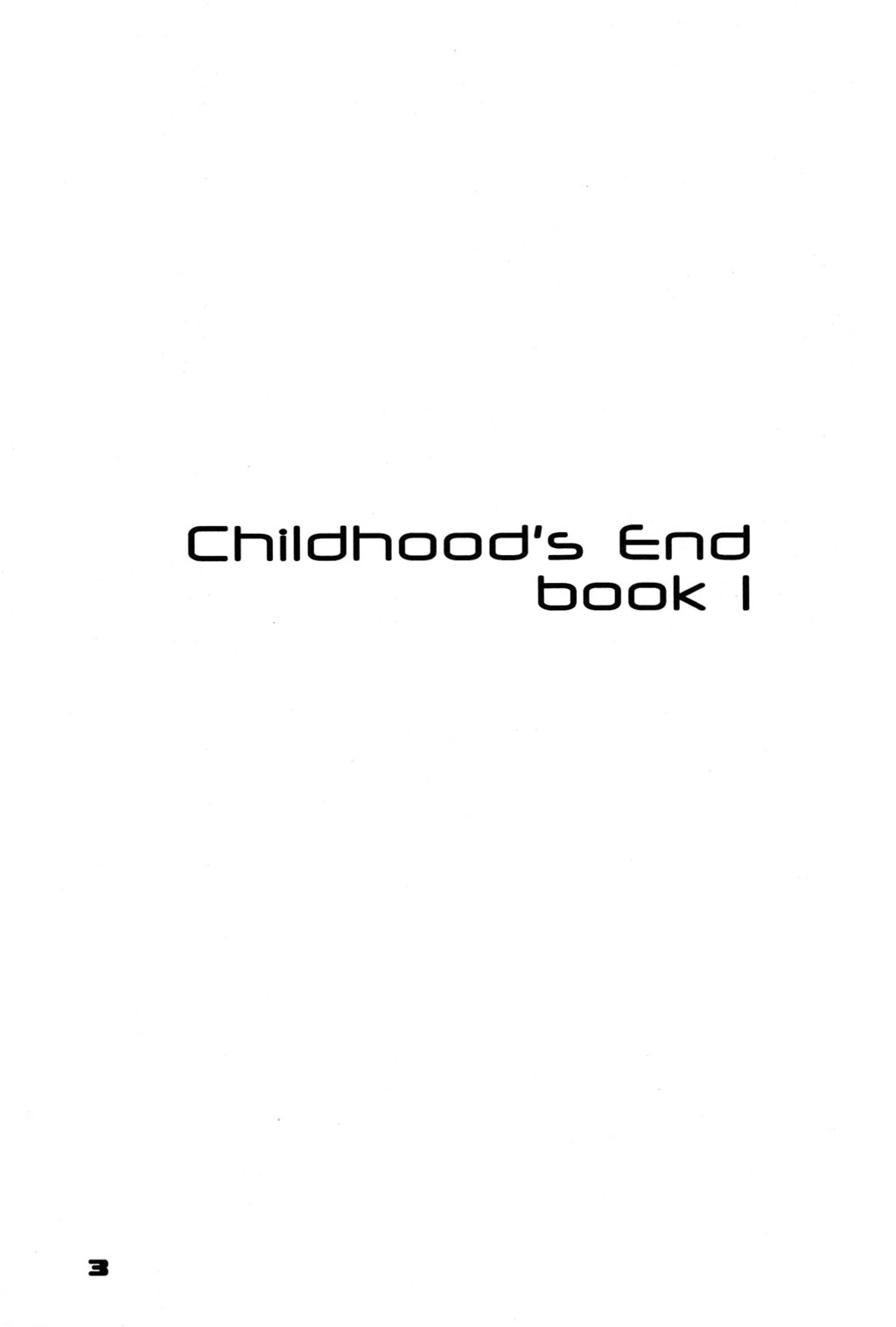 Childhood's End - Book 1 page 3 full