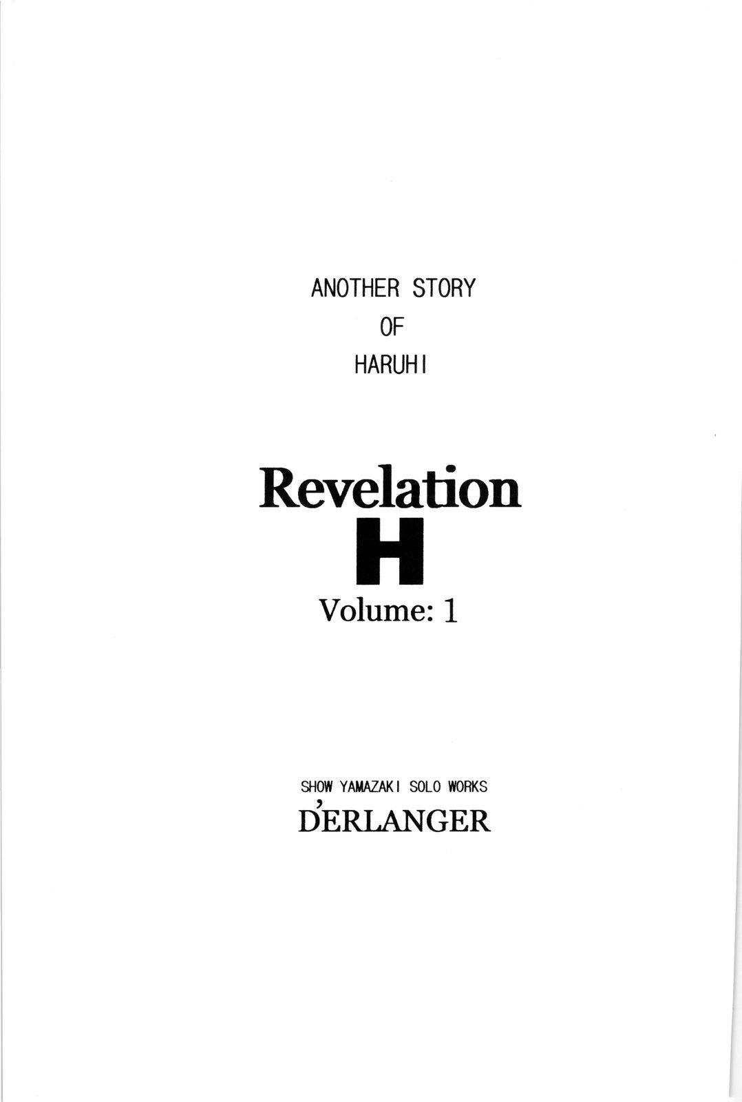 Revelation H Volume: 1 page 3 full