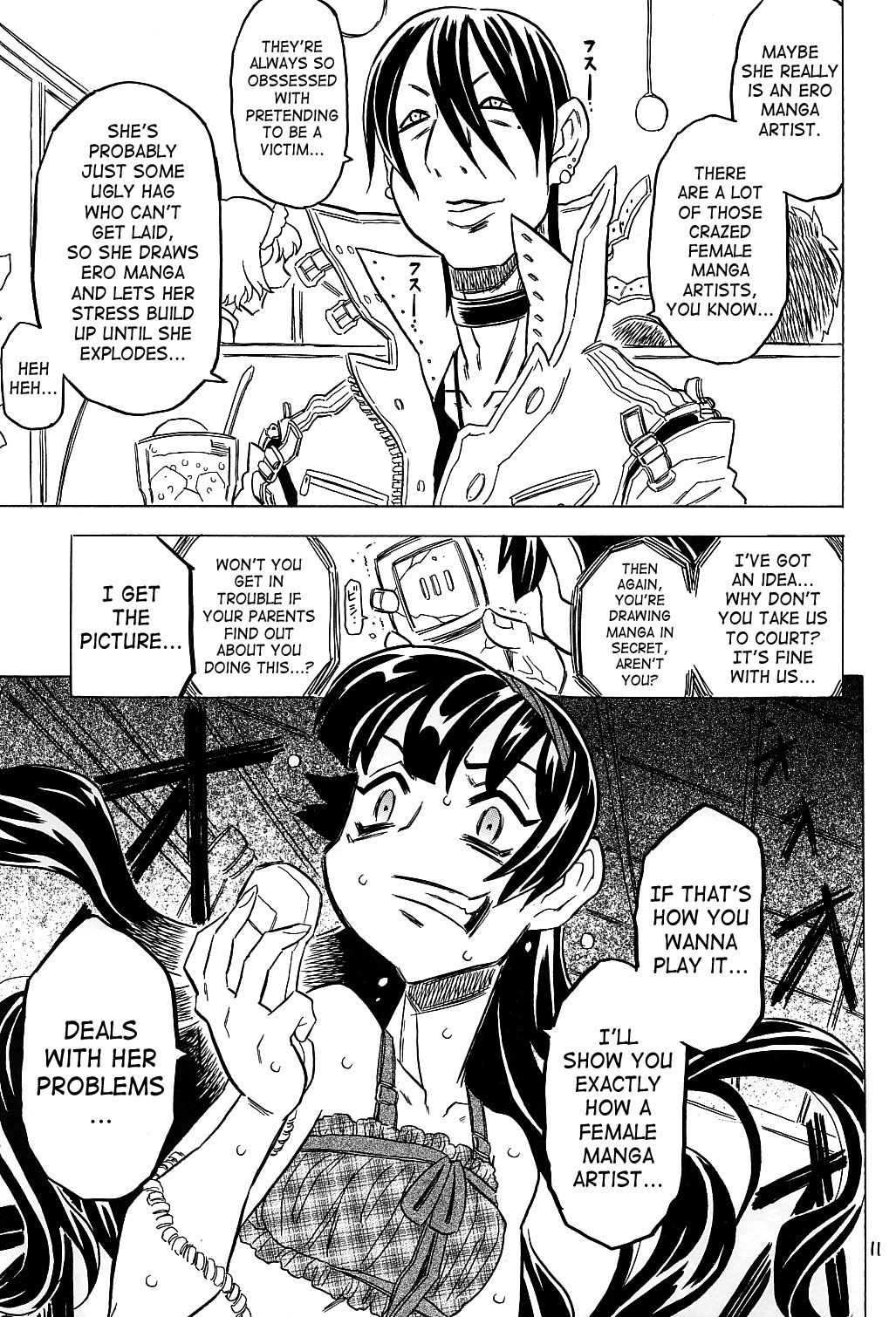 Aku made Pakuru to Yuu no nara Onna Ero Mangaka ni wa Onna Ero Mangaka no Kata no Tsukekata ga Arimasu | Female Ero Manga Artist Scorned page 10 full