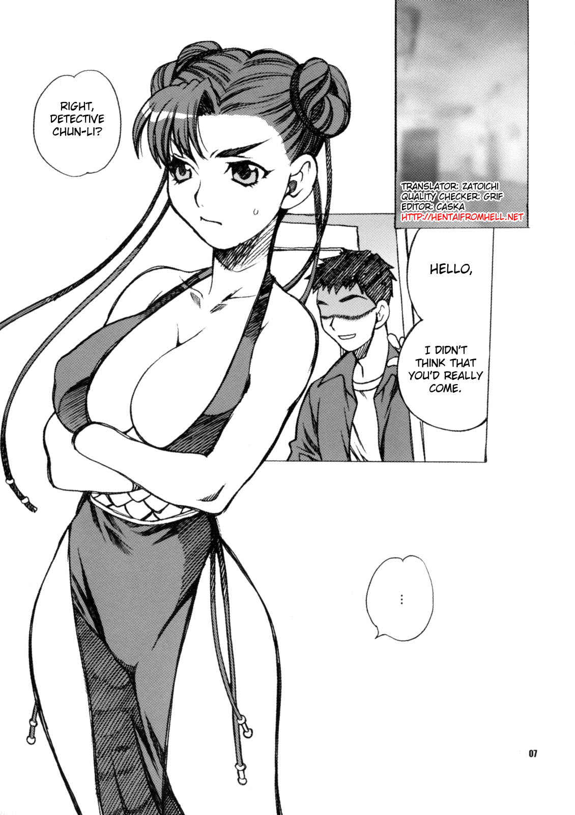 Yukiyanagi no Hon 18 Chun-Li Keiji no Oppai Sousa | Detective Chun-Li's Boobie Investigation page 7 full