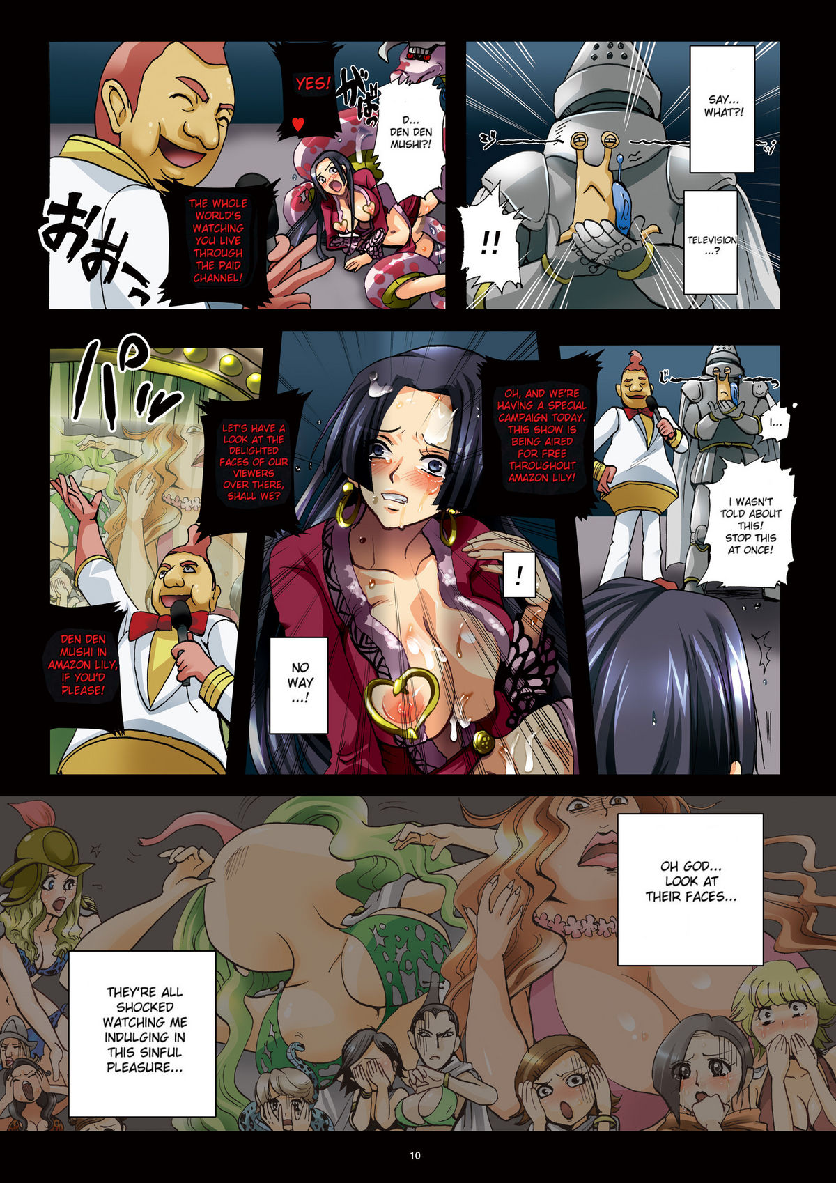 Dorei Jotei Jakan Manaita Strip SHOW! | Slave Empress Snake Rape Strip Show page 10 full