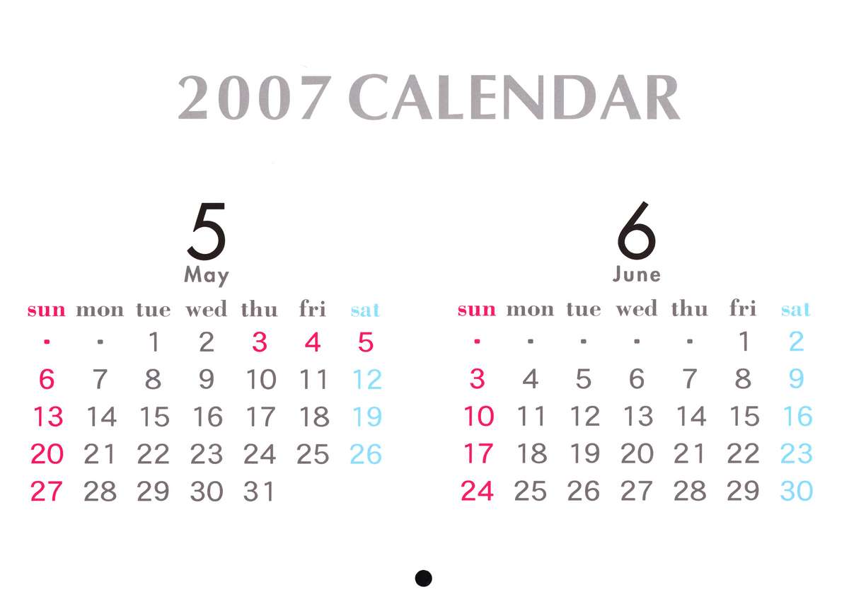 2007 Calendar page 7 full
