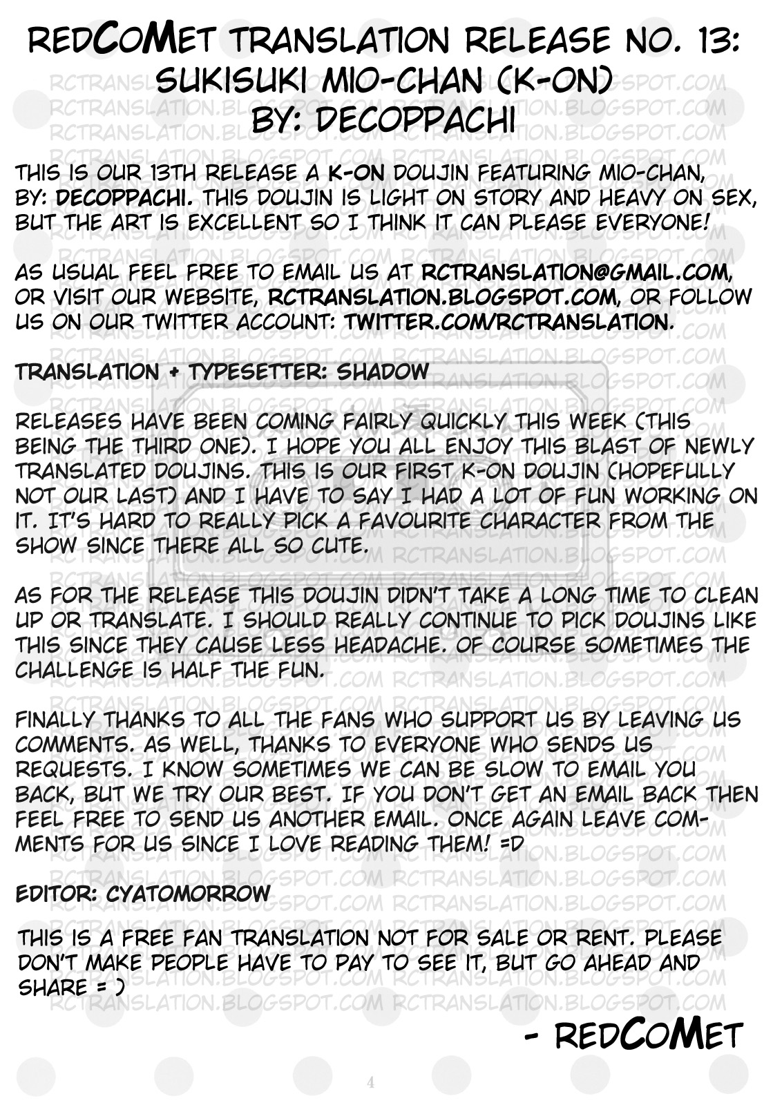 Suki Suki Mio-chan page 3 full