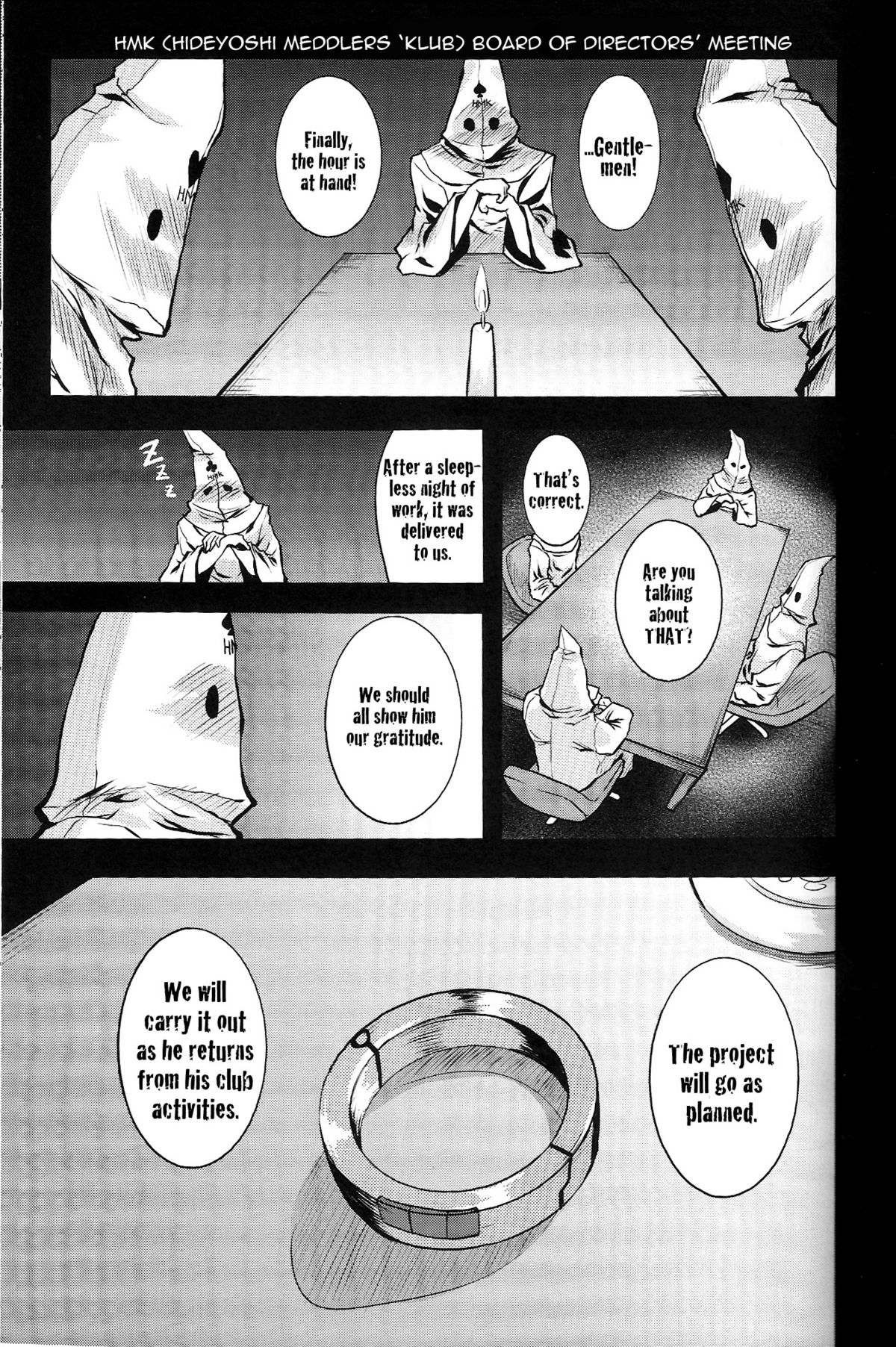 Baka na Hideyoshi to HMK no Inbou | Stupid Hideyoshi and the HMK Conspiracy   =Masamune+Kemikan= page 4 full