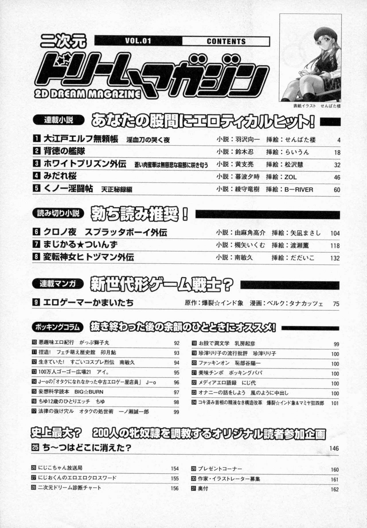 2D Dream Magazine 2001-12 Vol. 1 page 3 full