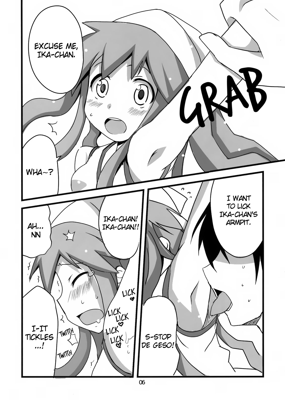 Peropero suru no o Yamena Ika! | Won't you stop licking!   =LWB= page 6 full