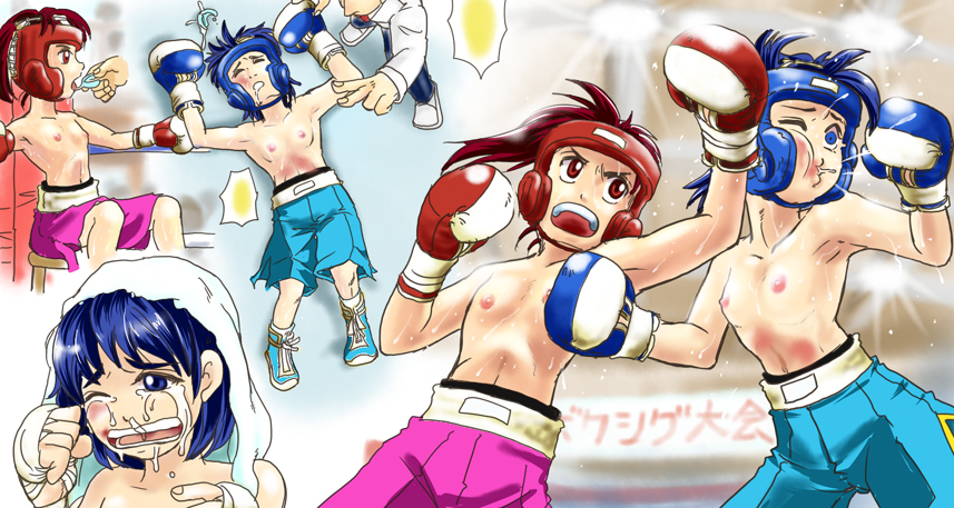 Girl vs Girl Boxing Match 4 by Taiji page 1 full