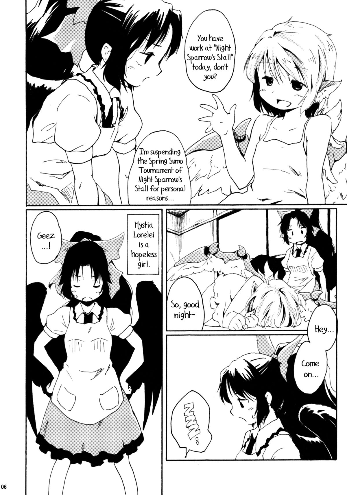 Jigokugarasu no Hayaoki, Yosuzume no Nebou | Hell Raven Rises Early, Night Sparrow Oversleeps page 6 full