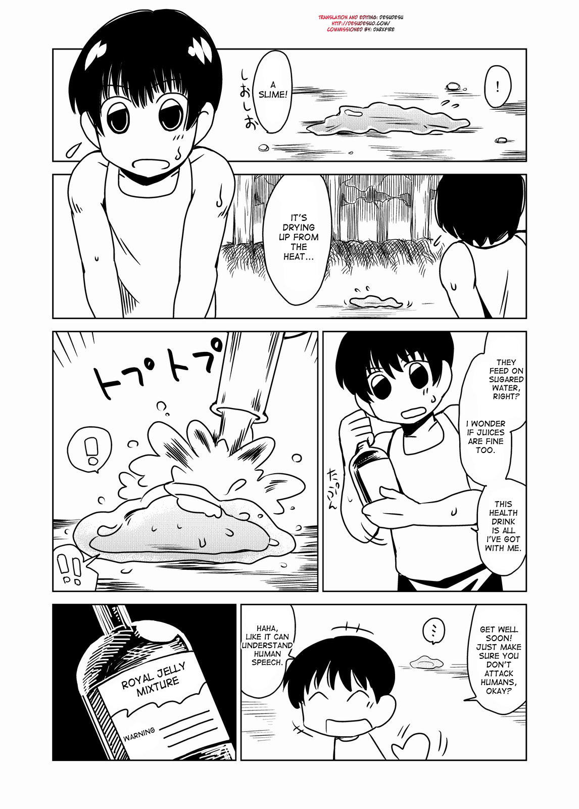 Slime-san no Ongaeshi. | Slime-san's Repayment page 2 full