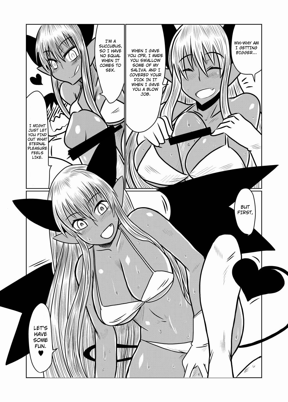Kasshoku no Succubus-san to. | With a Suntan Succubus page 8 full