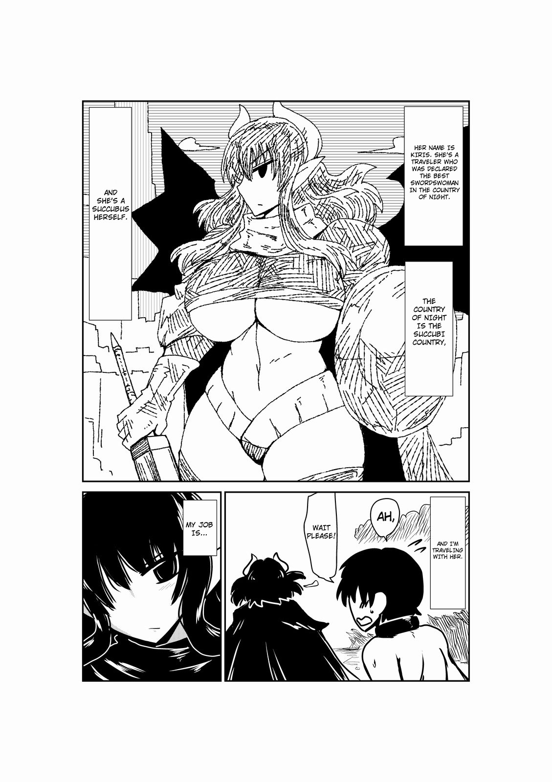 Succubus Kenshi to Obentou. | Lunch with a Succubus Swordswoman. page 3 full