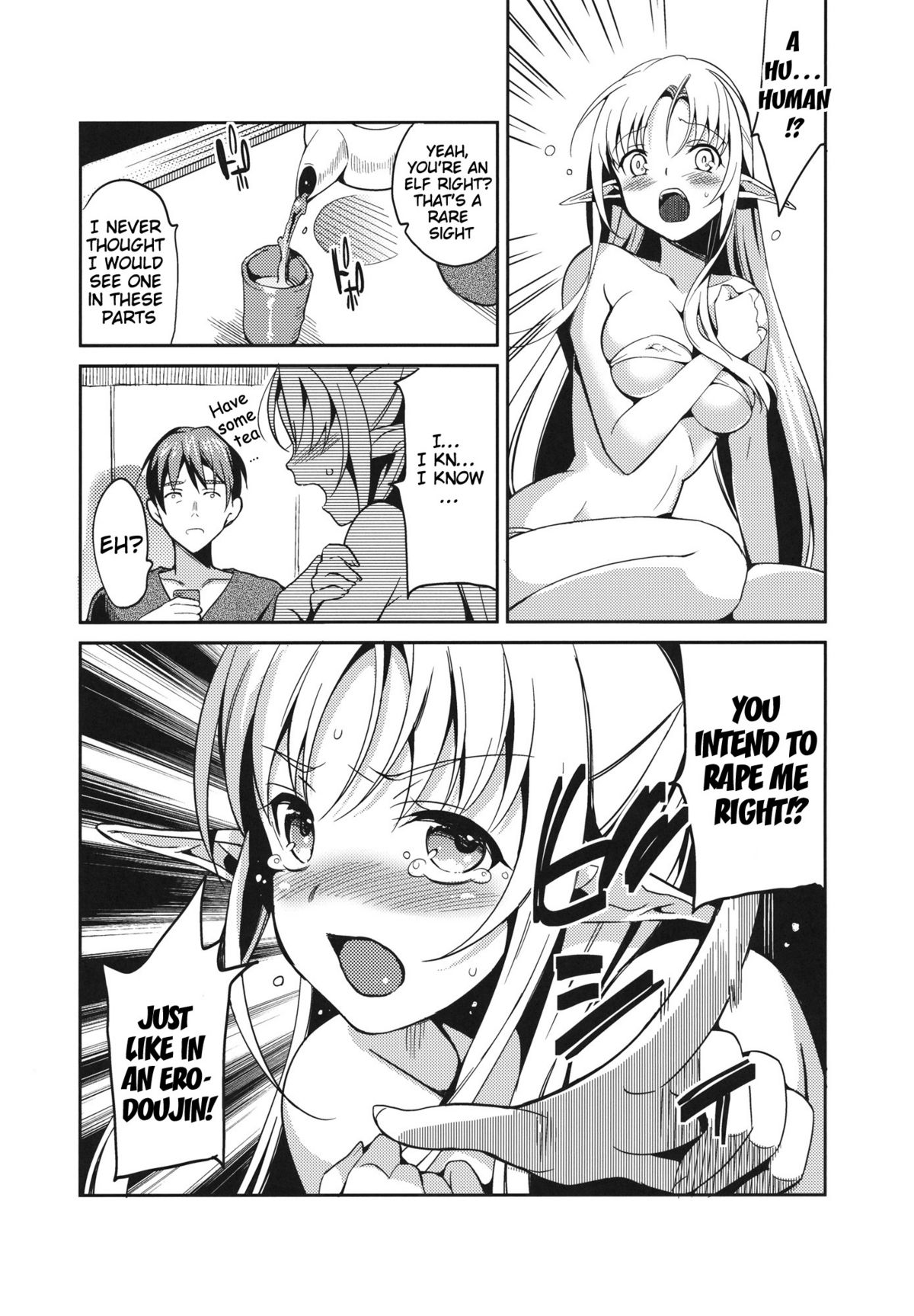 Yamete...! Watashi ni Ranbou Suru Ki deshou!? Ero Doujin Mitai ni!! | Stop...! You Intend to Rape Me, Right!? Just Like in an Ero-Doujin!! page 7 full