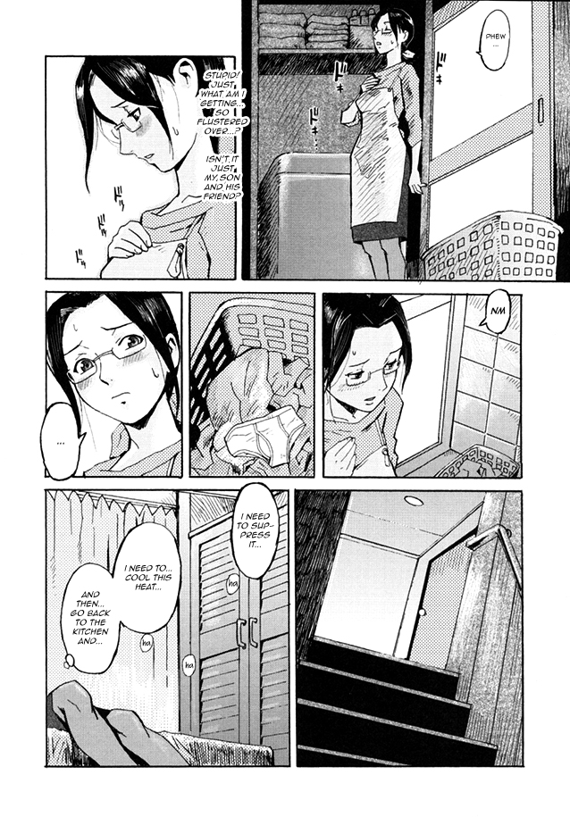 Haha to Musuko to Sono Yuujin to | Mother, son, and his Buddy   =Short Wharf= page 4 full