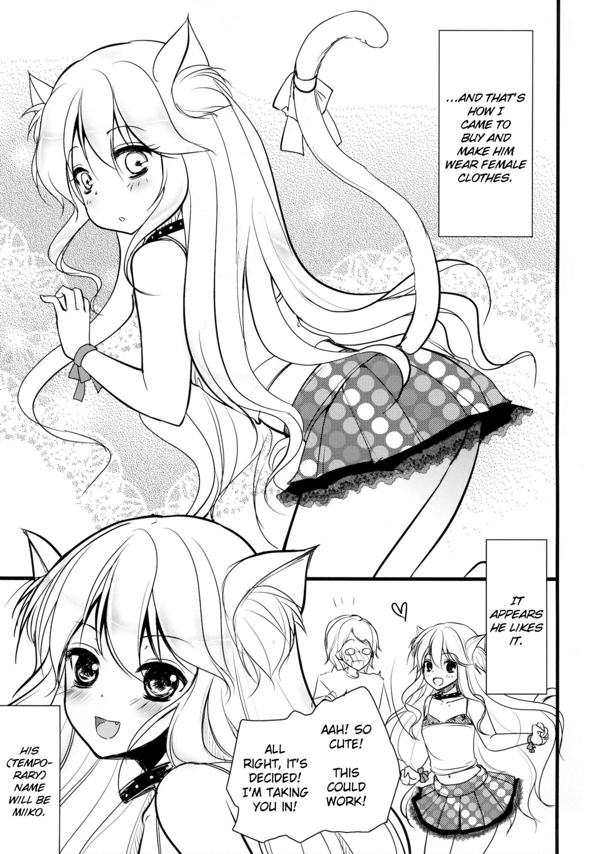 Nekomimi Josou Shounen Shiiku Nikki | How to raise a crossdressing catboy  =SW= page 4 full