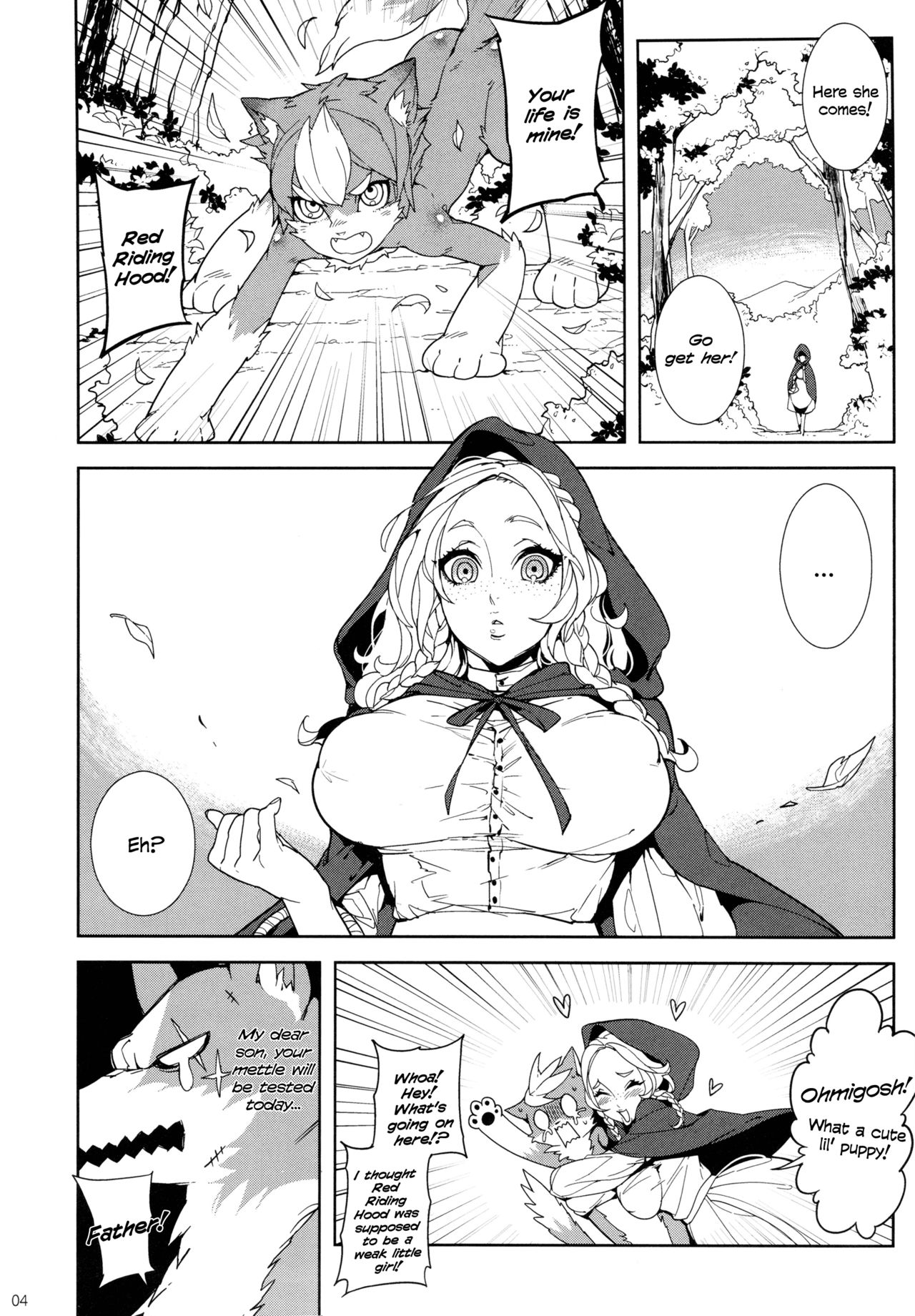 Dounen Hakai ~Ookina Akazukin & Chiisaki Ookami~ - Big Red Riding Hood and the little wolf. | Childhood Destruction ~Big Red Riding Hood and the Little Wolf~ page 5 full
