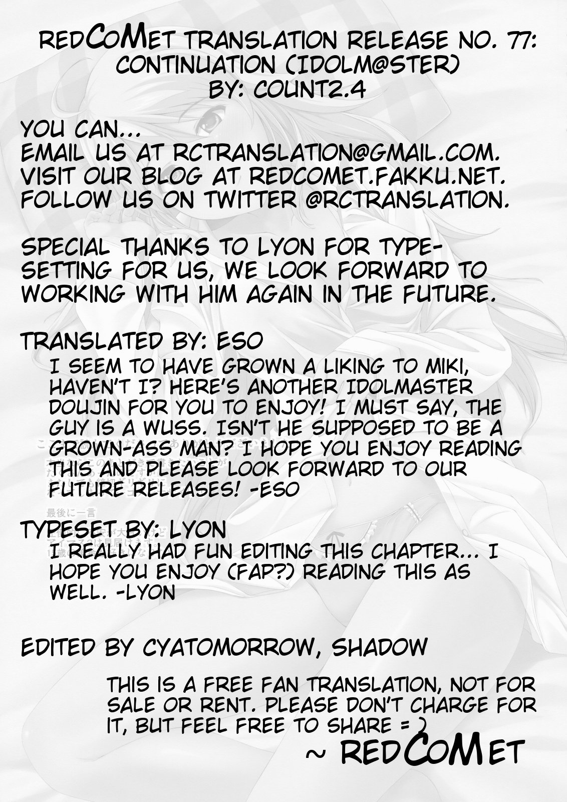 Continuation page 2 full