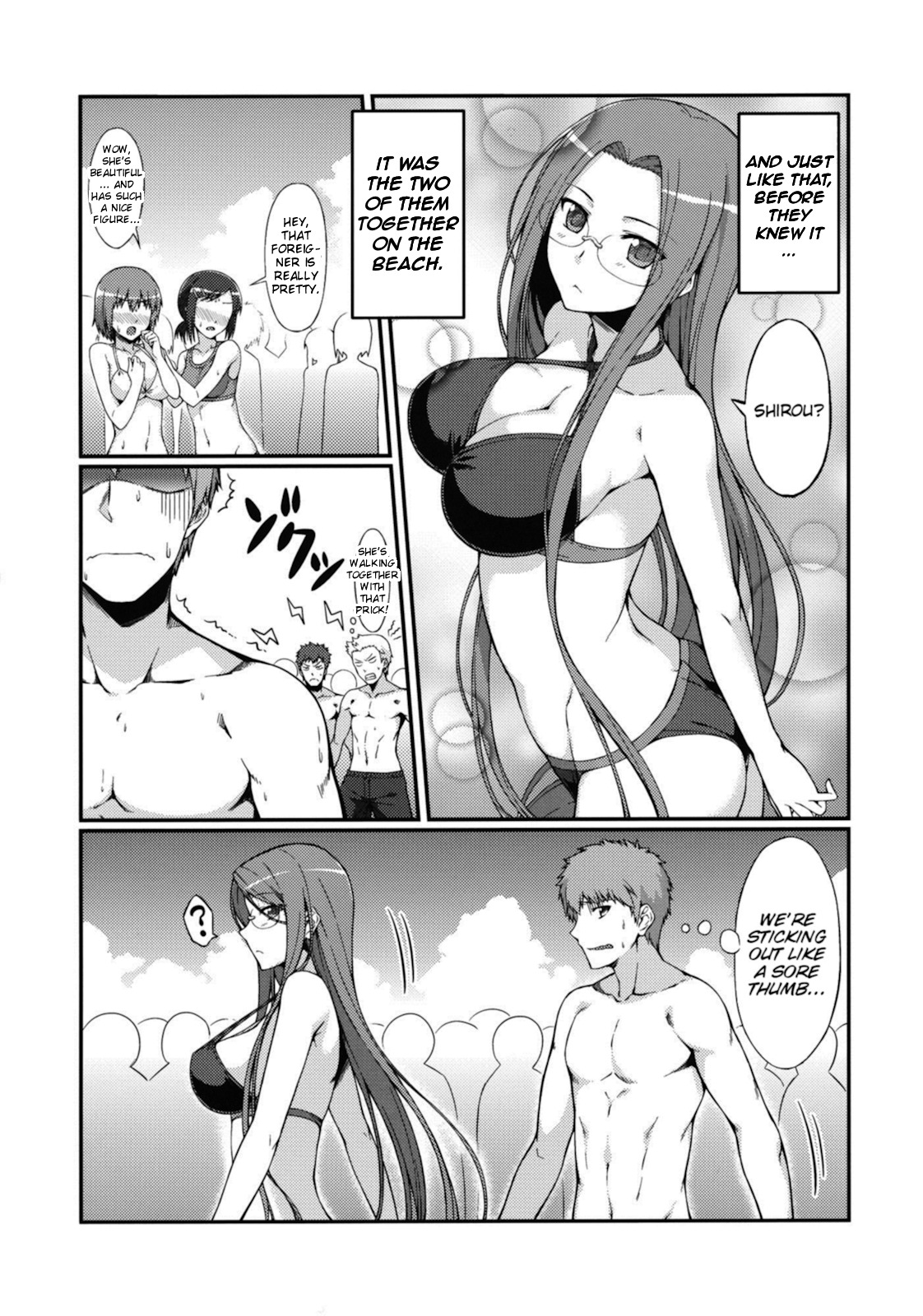 Rider-san to Kaisuiyoku. | Rider-san and the Beach page 6 full