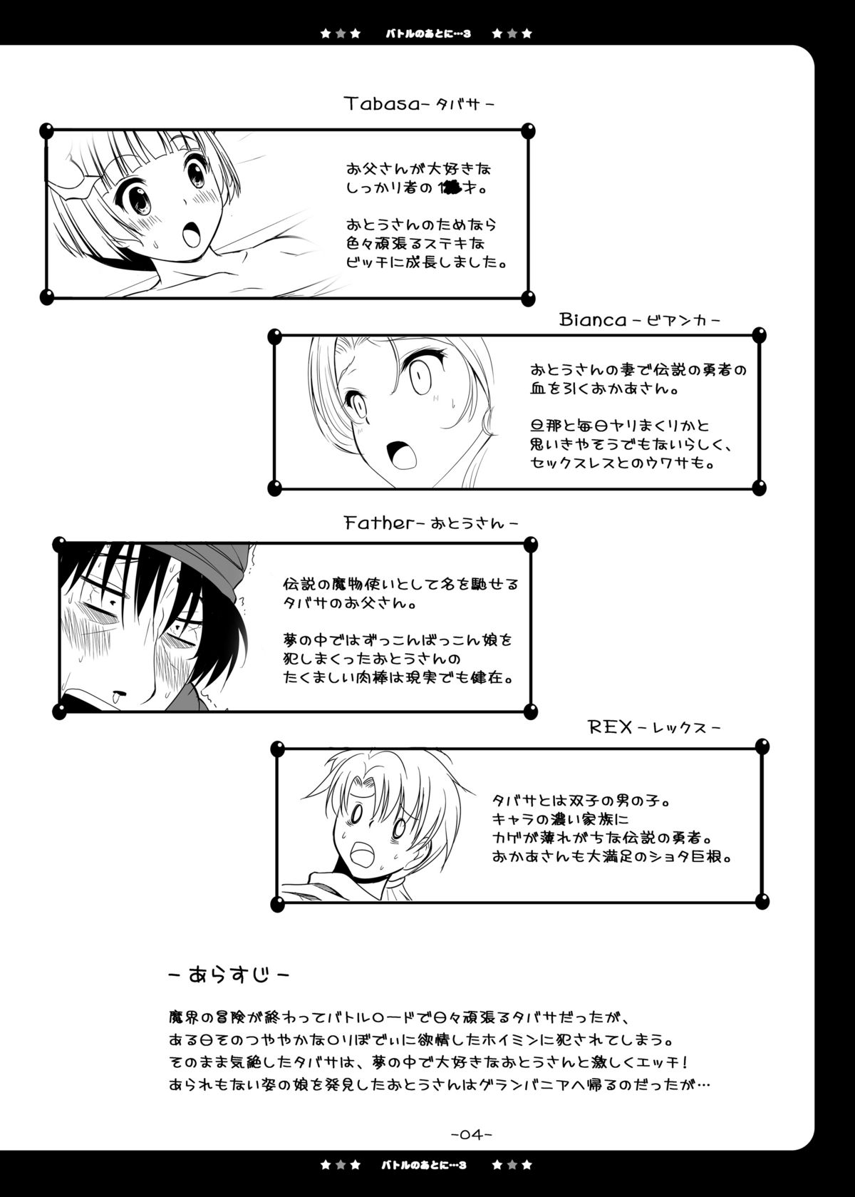 Battle no Ato ni... 3 ~Musume wa Boku to Musuko wa Tsuma to Hen~ page 4 full