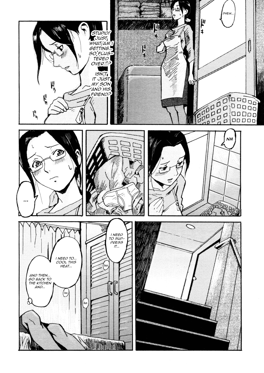 Haha to Musuko to Sono Yuujin to | Mother, son, and his Buddy   =LWB & Ero Manga Girls= page 4 full