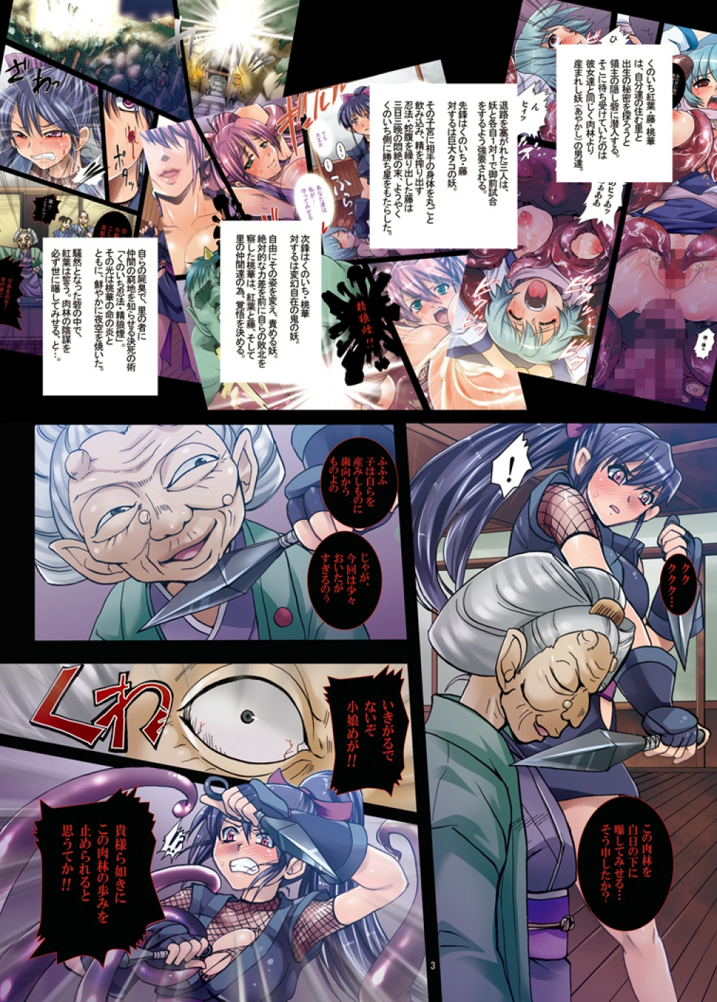 Meniku Ninpouchou  ~Daiyonya Ninpou Oyako  Saikai~ page 3 full