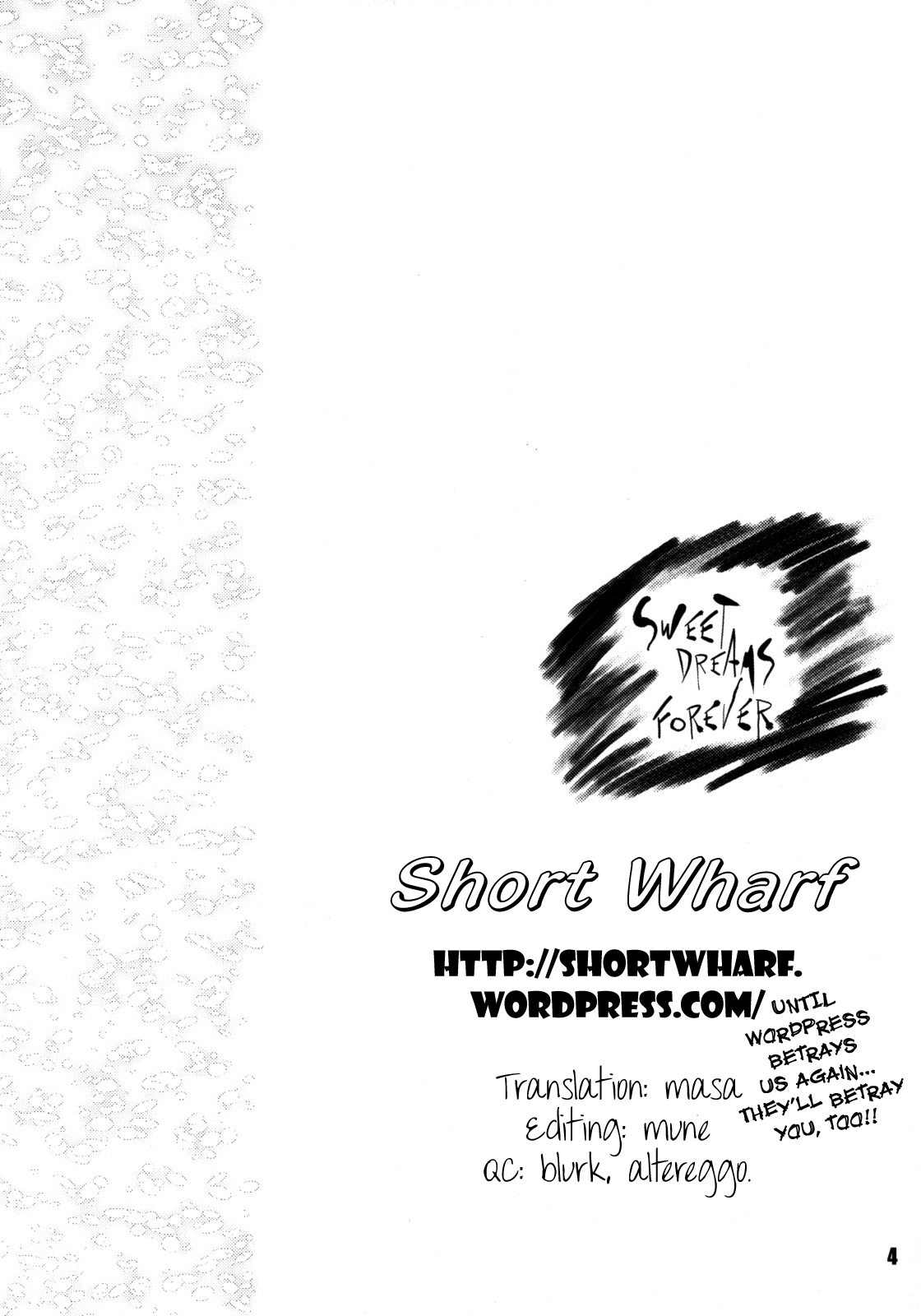 Sweet Dreams Forever   =Short Wharf= page 4 full