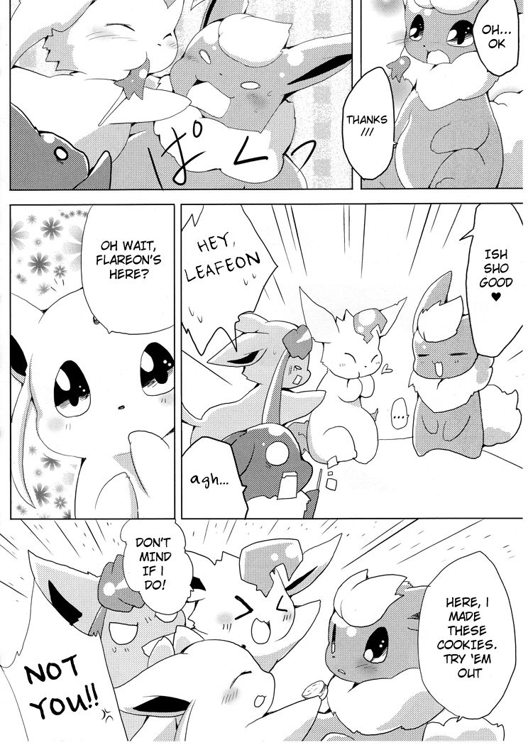 Buu-chan ga Onnanoko ni Dokidoki Suru Hon. | Book Where Flareon Gets Excited By Girls. page 6 full