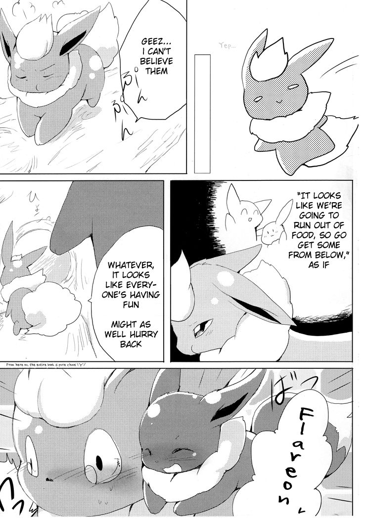 Buu-chan ga Onnanoko ni Dokidoki Suru Hon. | Book Where Flareon Gets Excited By Girls. page 9 full