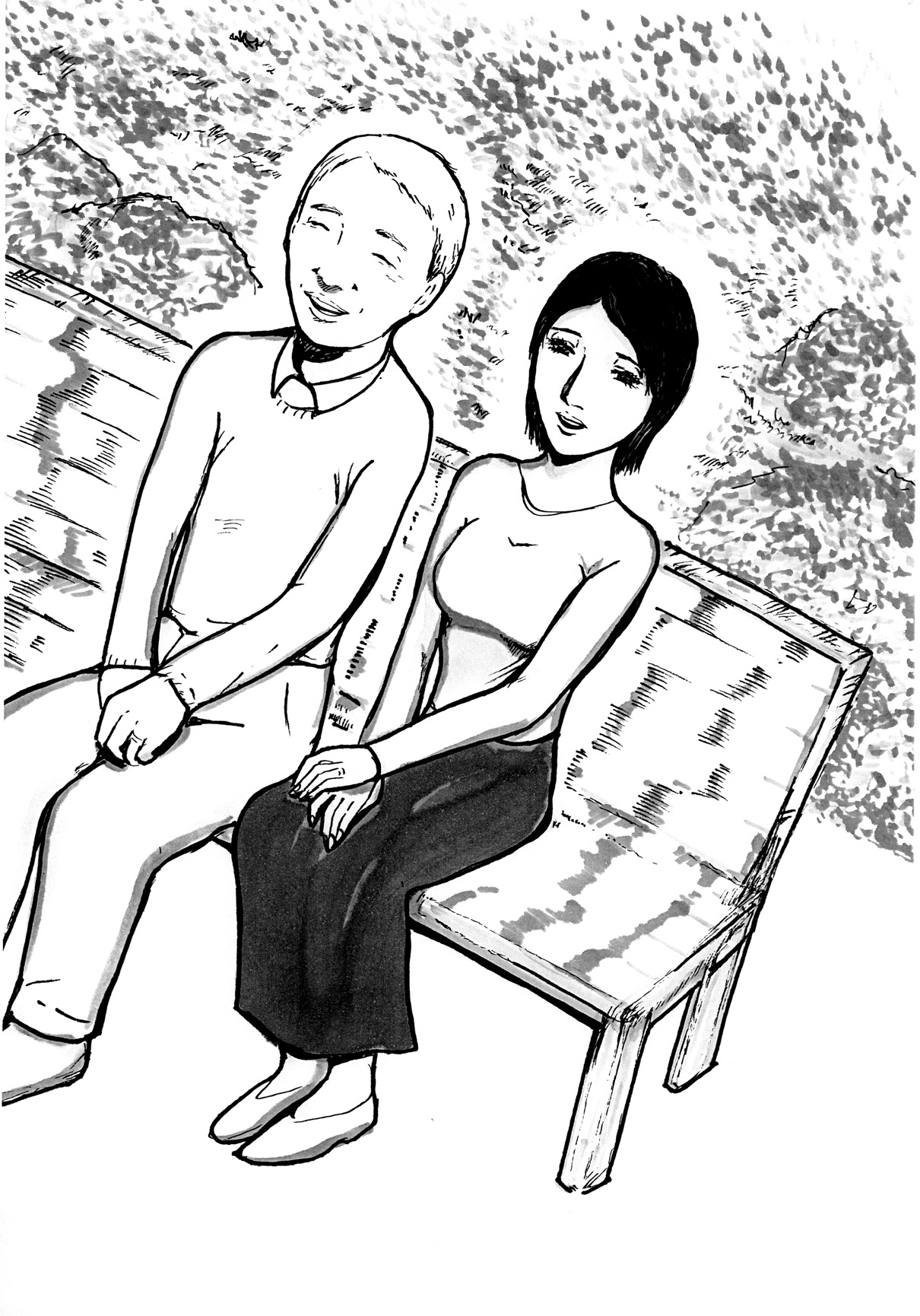 Ai suru Otto to Sanpo suru Hitozuma e Mukerareru Yokoshima na Shisen page 6 full