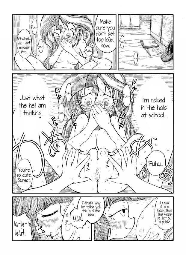 Twi to Shimmer no Ero Manga | The Manga In Which Sunset Shimmer Takes A Piss page 10 full