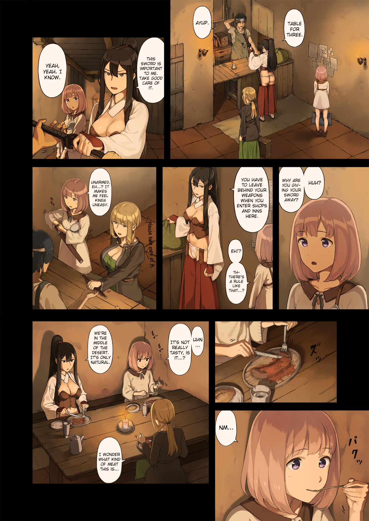 Onna Boukensha-tachi ga Sabaku no Oasis ni Tachiyoru to... page 9 full