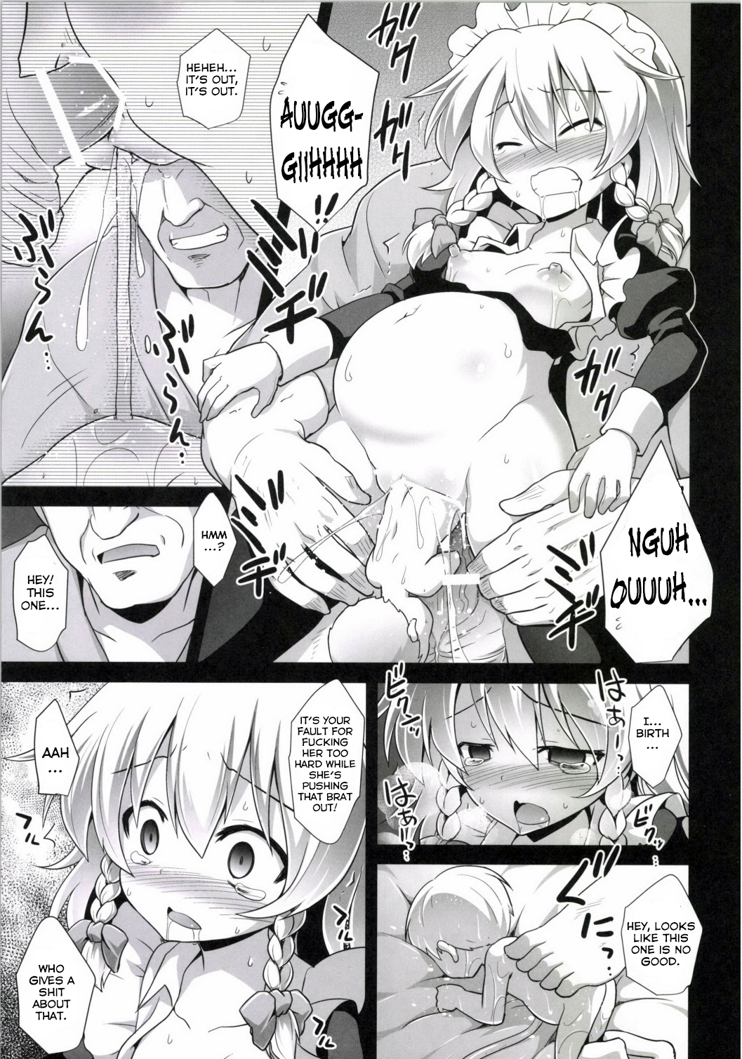 Izayoi Sakuya Sokusei Ninsin Renzoku Shussan | Sakuya Izayoi's Forced Pregnancies, Continuous Childbearings page 7 full