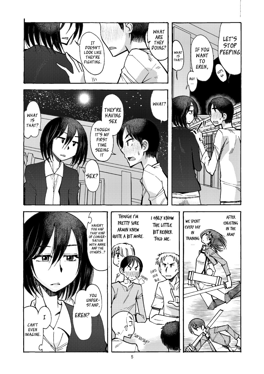 Watashi wa Eren ga Suki. Eren wa Watashi ga Suki. Nani mo Mondai wa Nai | I Love Eren. Eren Loves Me. There's Nothing Wrong. page 4 full