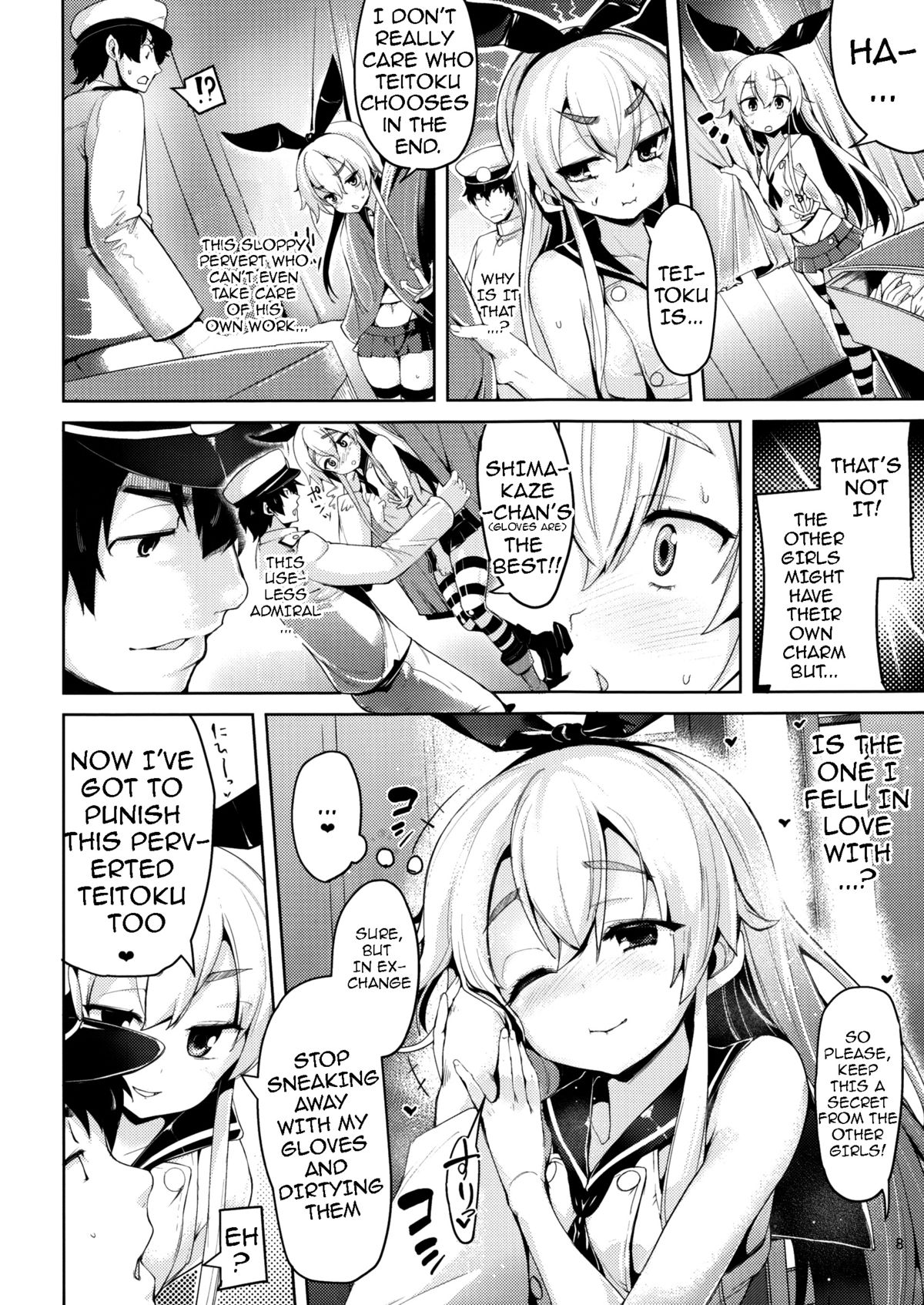 Koisuru Shimakaze-chan to Hentai Teitoku | Love-struck Shimakaze-chan and The Hentai Admiral page 7 full