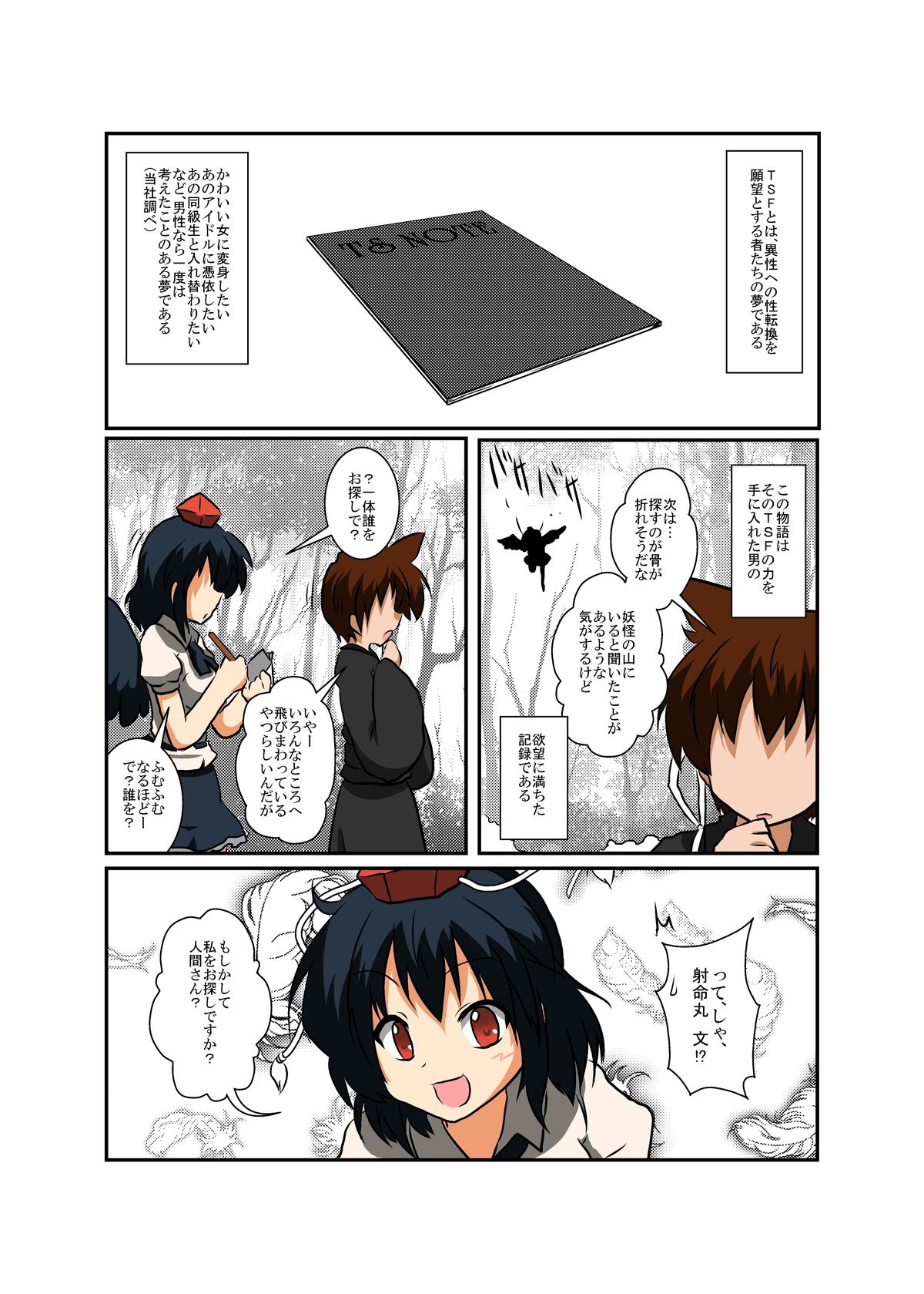 Touhou TS monogatari ~ shameimaru-hen ~ page 4 full