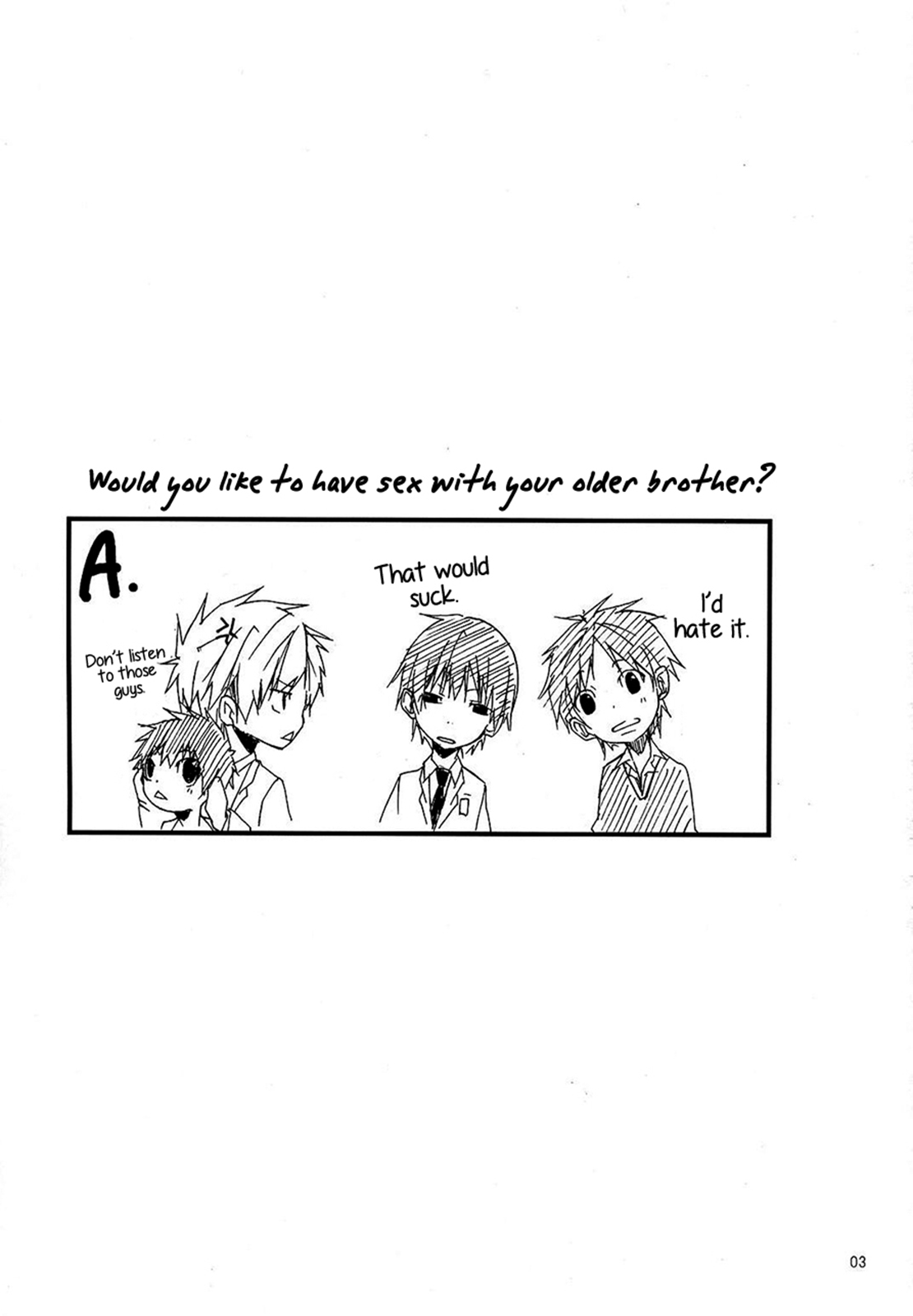 Buraroma - Brother Roman - H na Onii-san wa Suki desu ka?? page 3 full