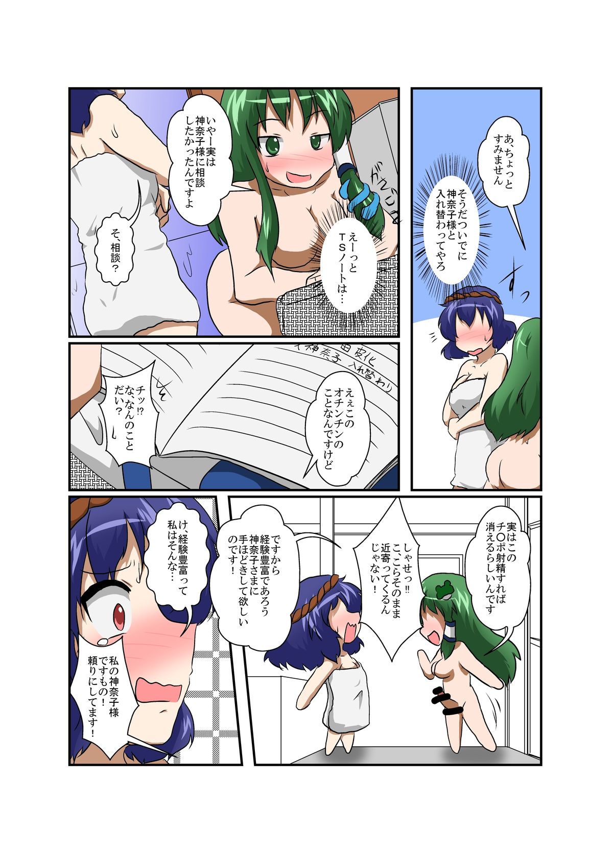 Touhou TS monogatari ~ Kanako-hen ~ page 6 full