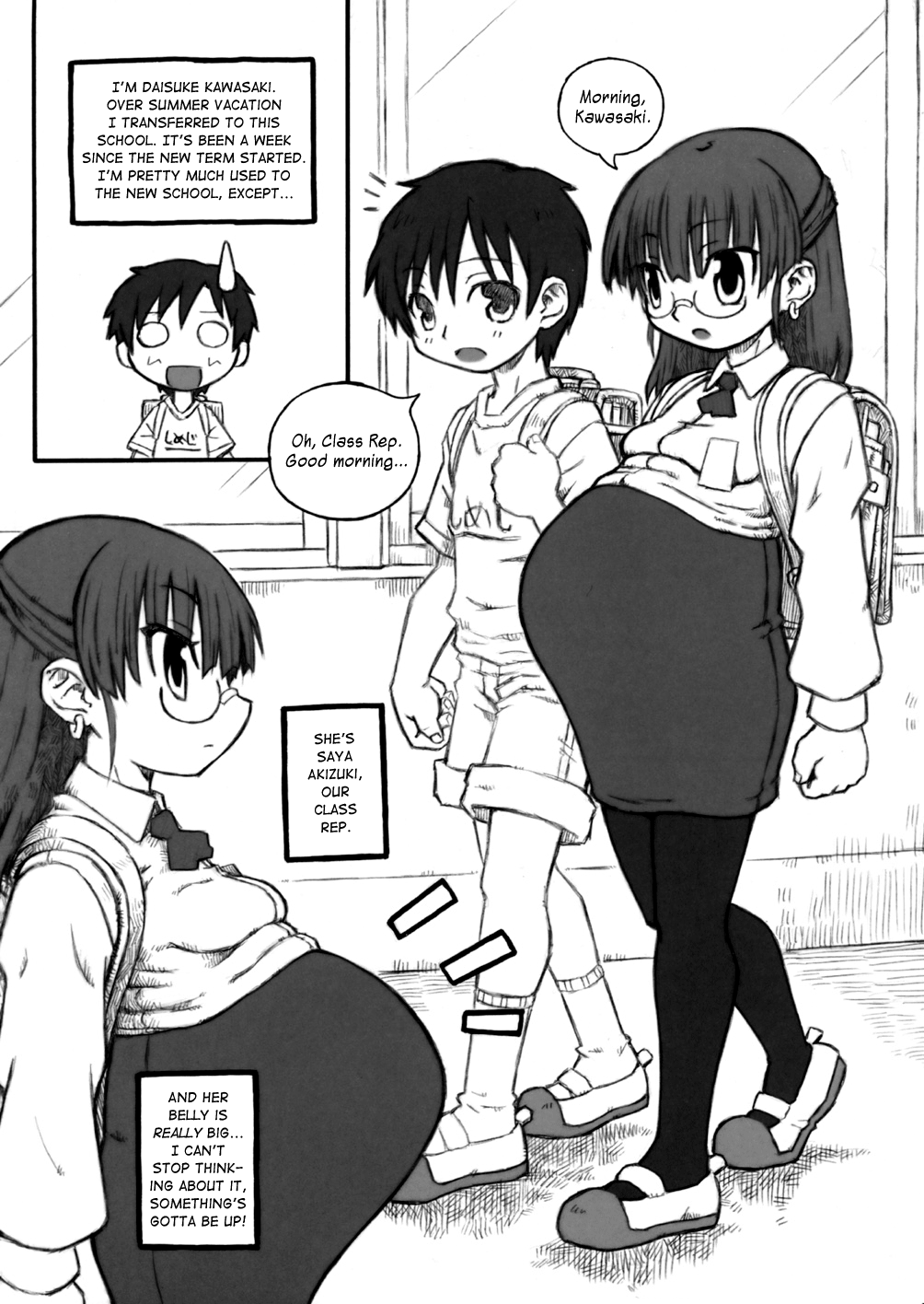 Haradeka!! Ninpu Iinchou Junbigou | Big Belly!! Pregnant Class Rep *Preparation*  =LWB + Chocolate Scans= page 3 full