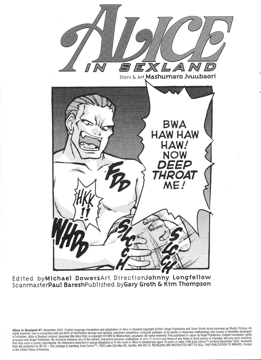 Alice IN SEXLAND Number 7 page 2 full