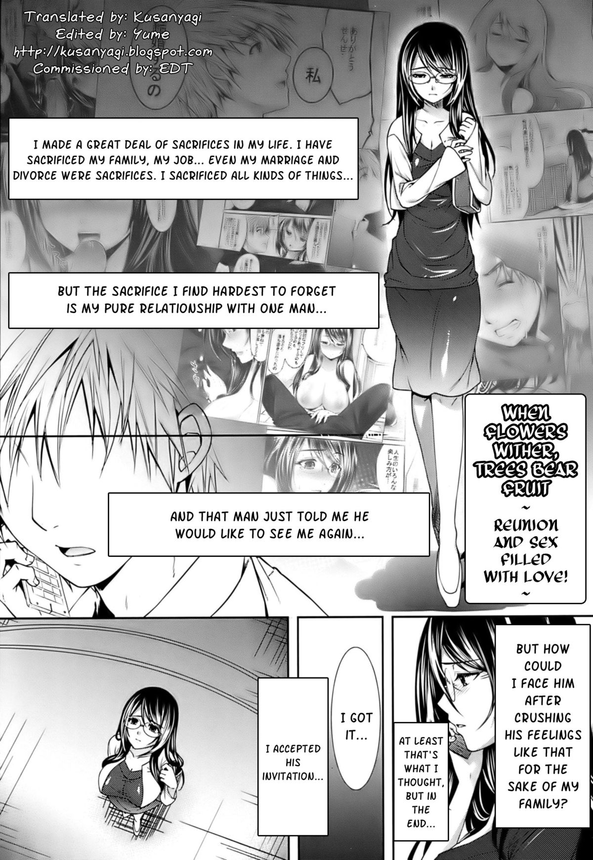 Sange Ketsujitsu ~Saikai, Soshite ai no aru Sex | When Flowers Wither, Trees Bear Fruit~ page 1 full