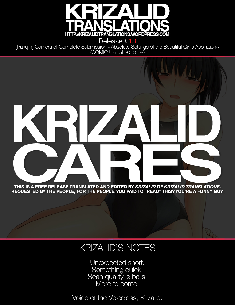 Zettai Fukujuu Camera ~Akogare no Bishoujo Zetchou Settei~ | Camera of Complete Submission ~Absolute Settings of the Beautiful Girl's Aspiration~   =Krizalid= page 7 full