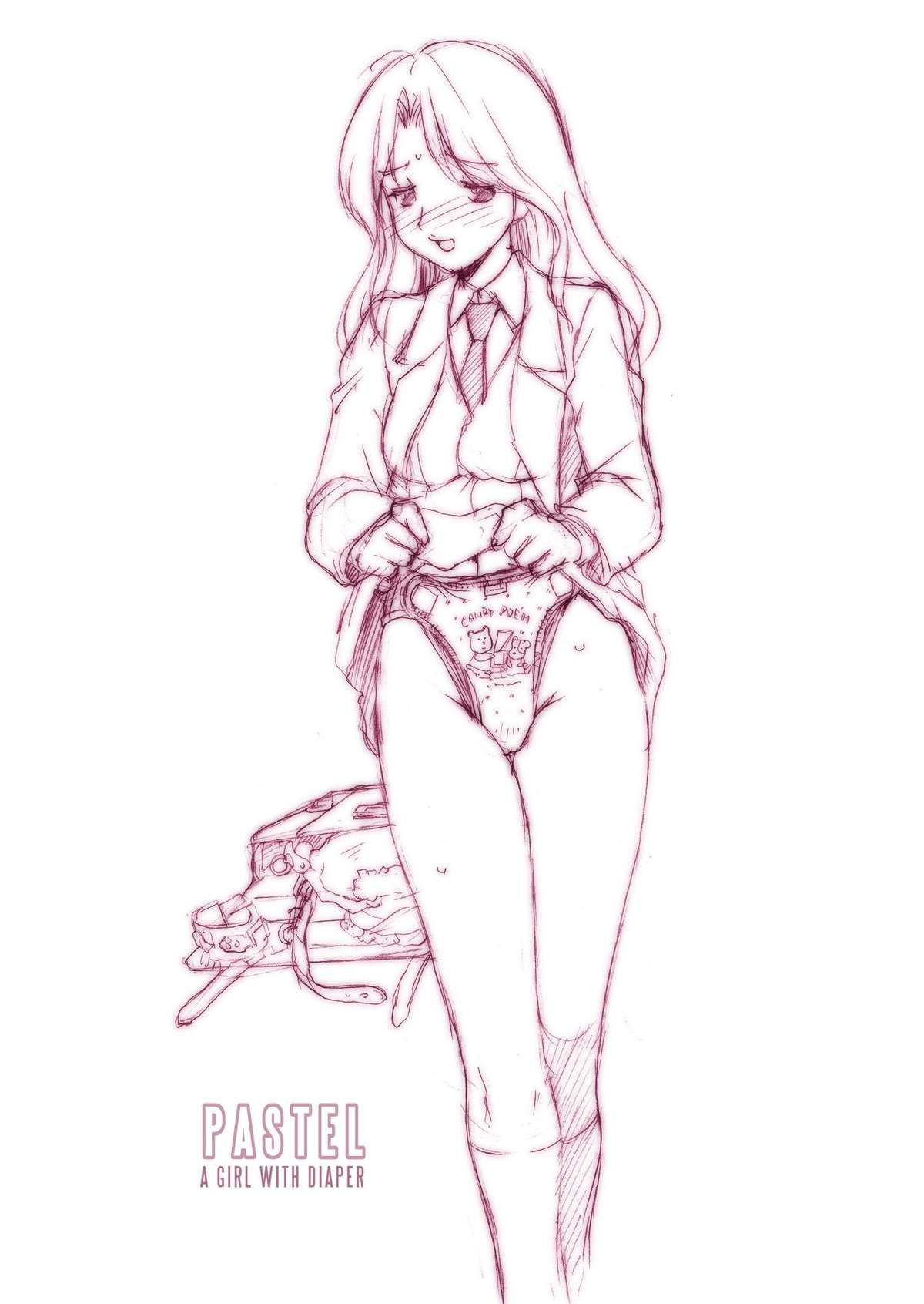 PASTEL A GIRL WITH DIAPER page 2 full