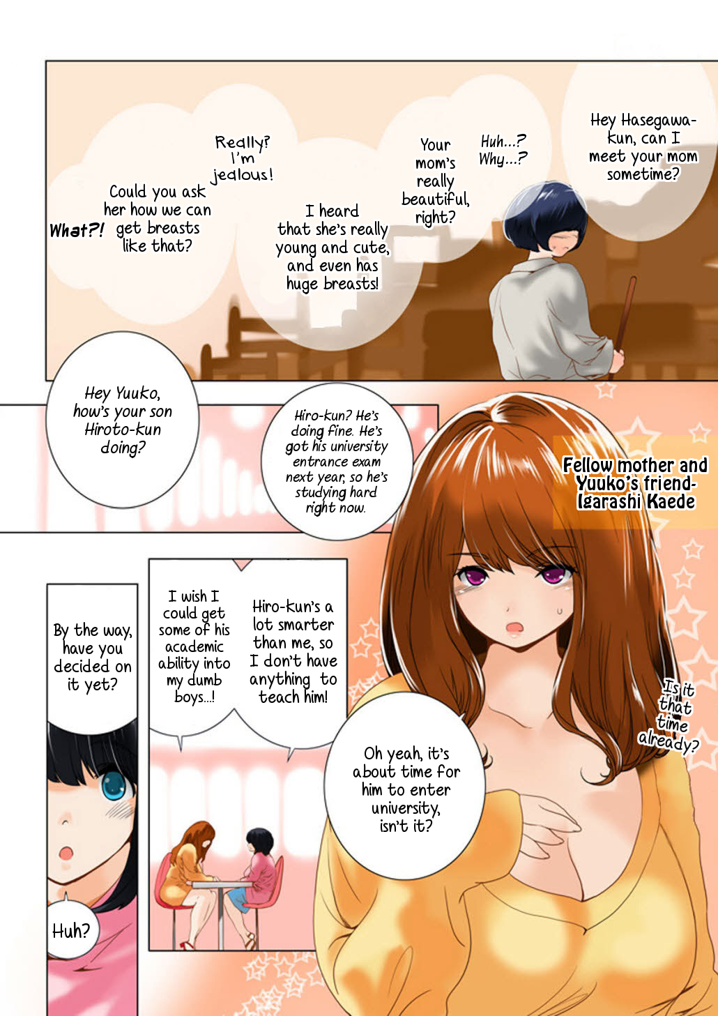 Omamagoto Hasegawa-san chi no Oyakokankei Ichiwame "Haha to Oppai" page 10 full